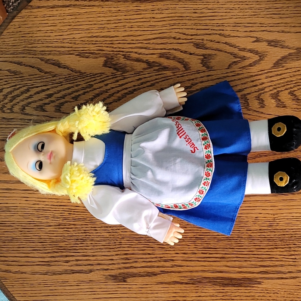 RARE Vintage Swiss Miss promotional stuffed doll 14"
